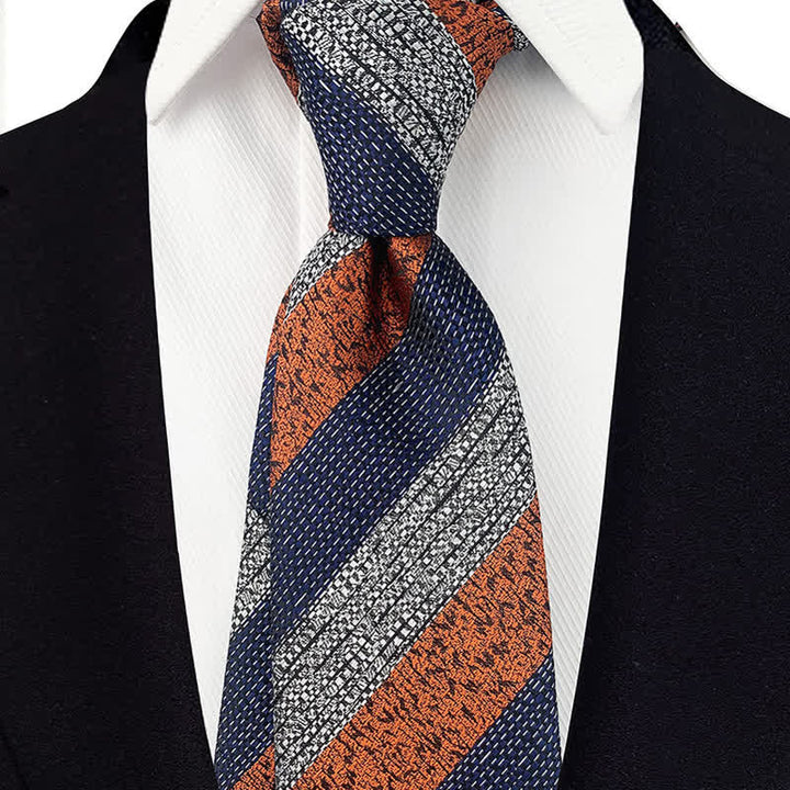 Men's Wide Block Multi Striped Necktie - image 7