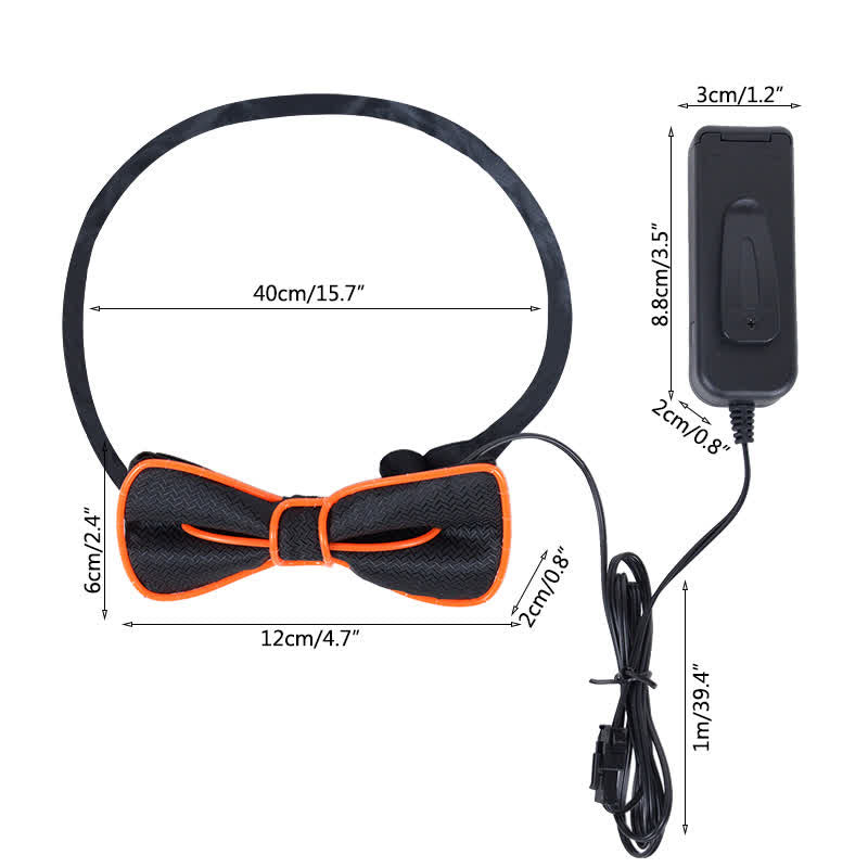 Men's LED Luminous Glowing Bow Tie - image 7