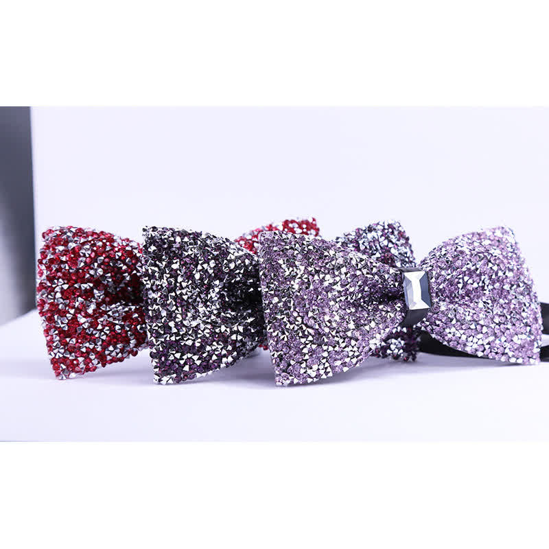 Men's Sparkle Star Glitter Crystal Bow Tie - image 1