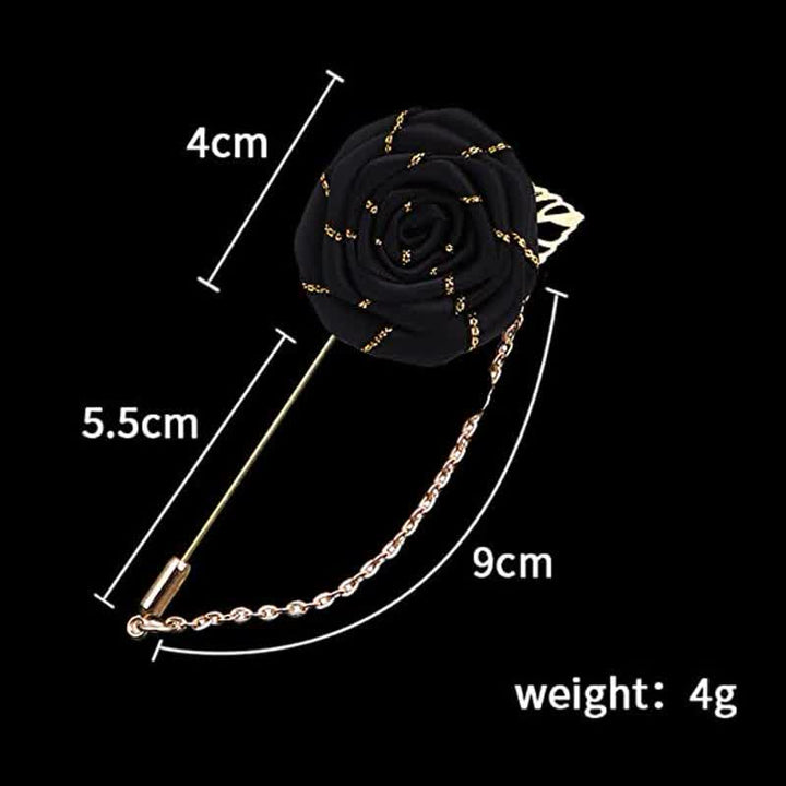 Men's Floral Camellia Chain Brooch - image 2