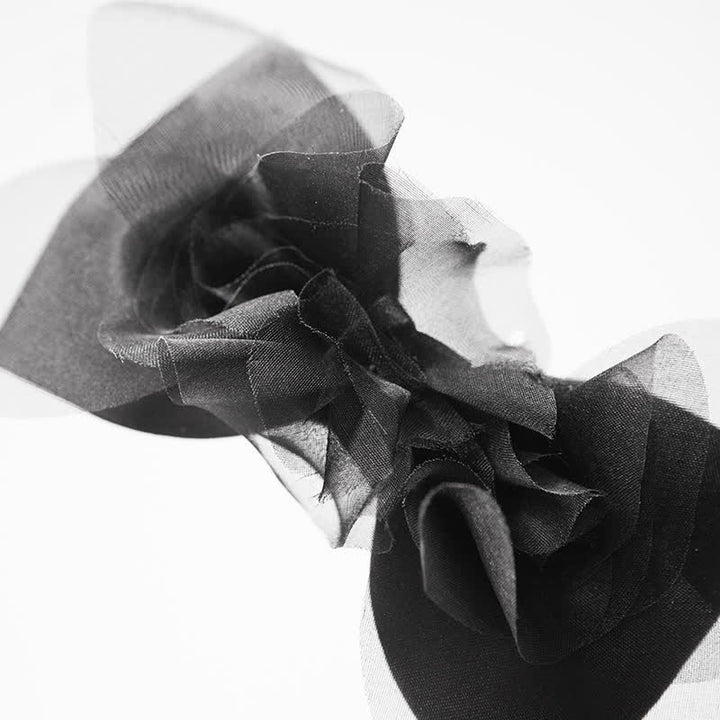 Men's Noble Classic Black Organza Bow Tie - image 1
