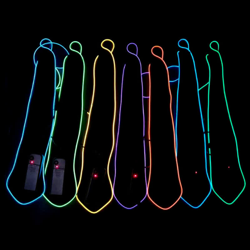 Funny Neon LED Colorful Glowing Necktie - image 1