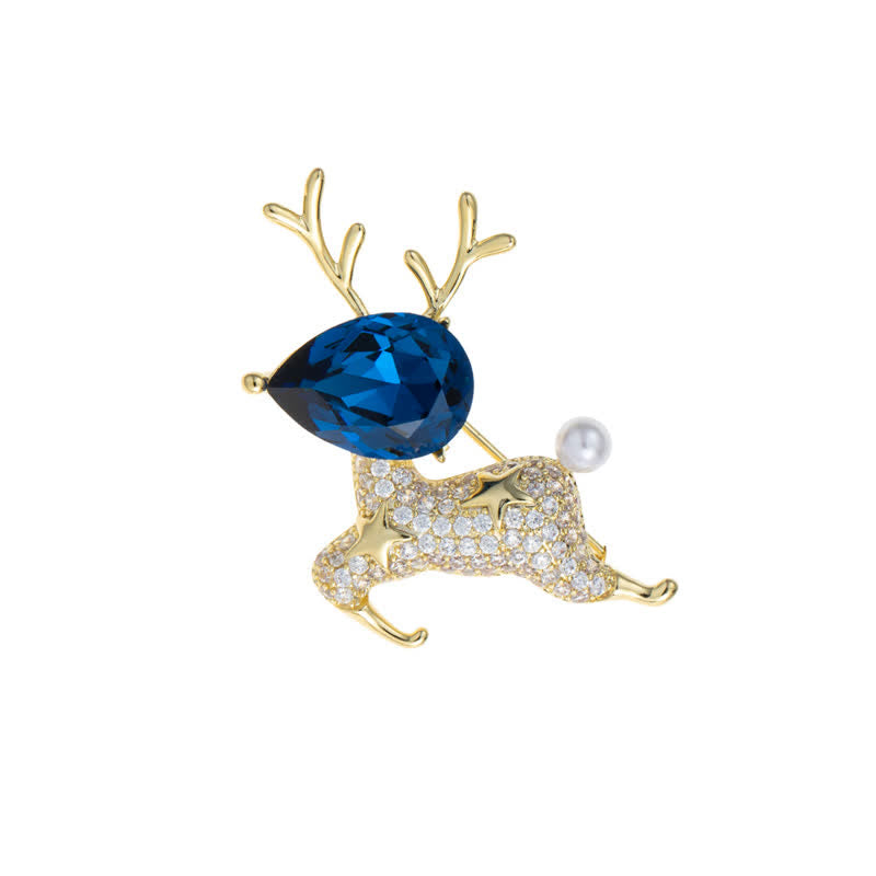 Women's Little Elk Pearl Brooch - Gold - image 0