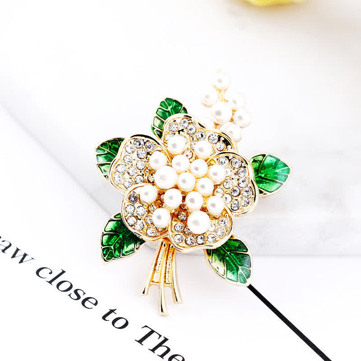 Women's Pearl Stamens Floral Brooch - image 4
