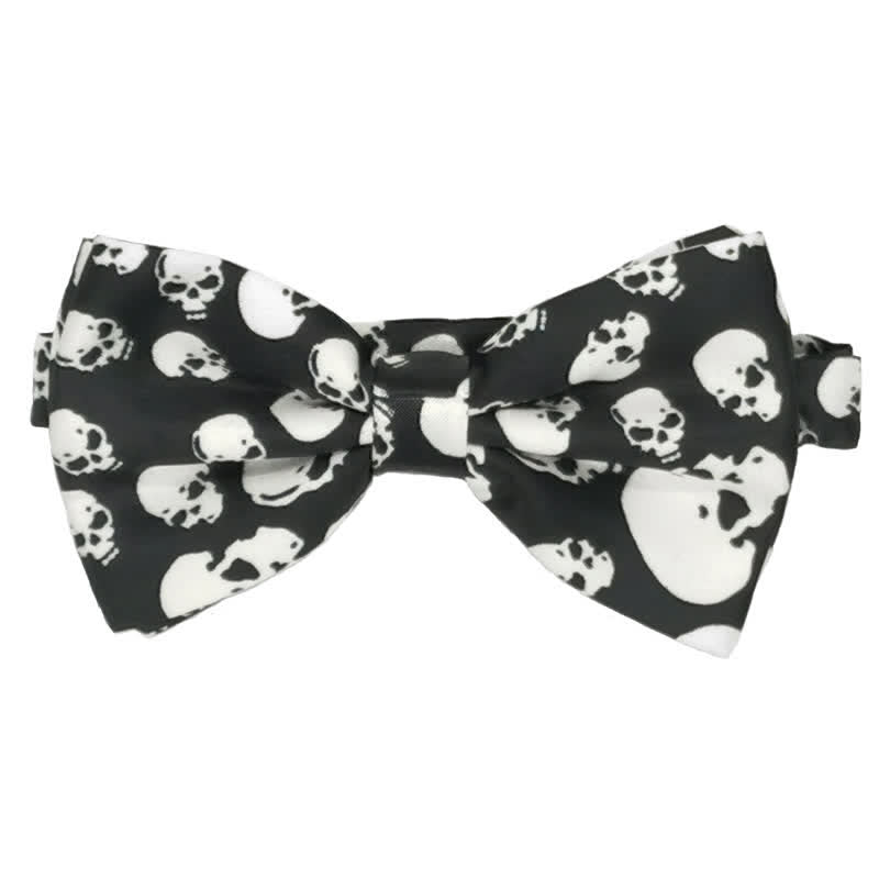 Men's Halloween Blood Splattered Skull Bow Tie - Style #4 - image 4