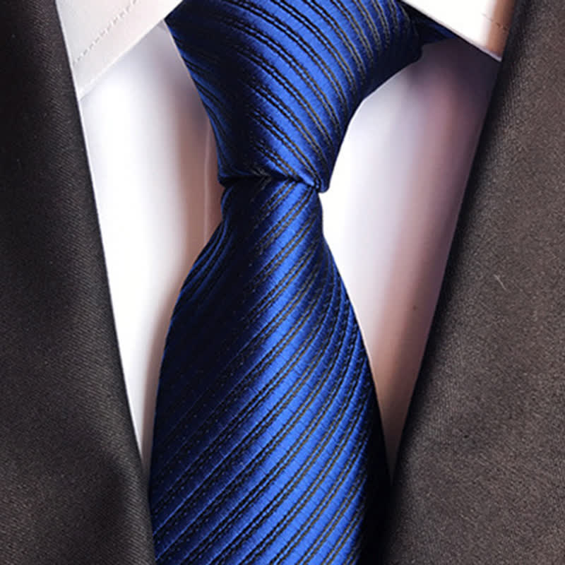 Men's Solid Color Discreet Twill Work Necktie - image 1