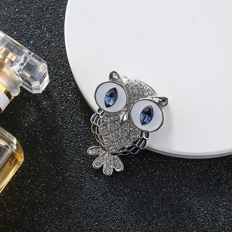 Women's Mystical Blue Eyes Owl Brooch - image 5