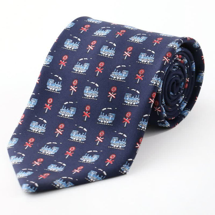 Men's Creative Cartoon Motif Country Necktie - Boat - image 5