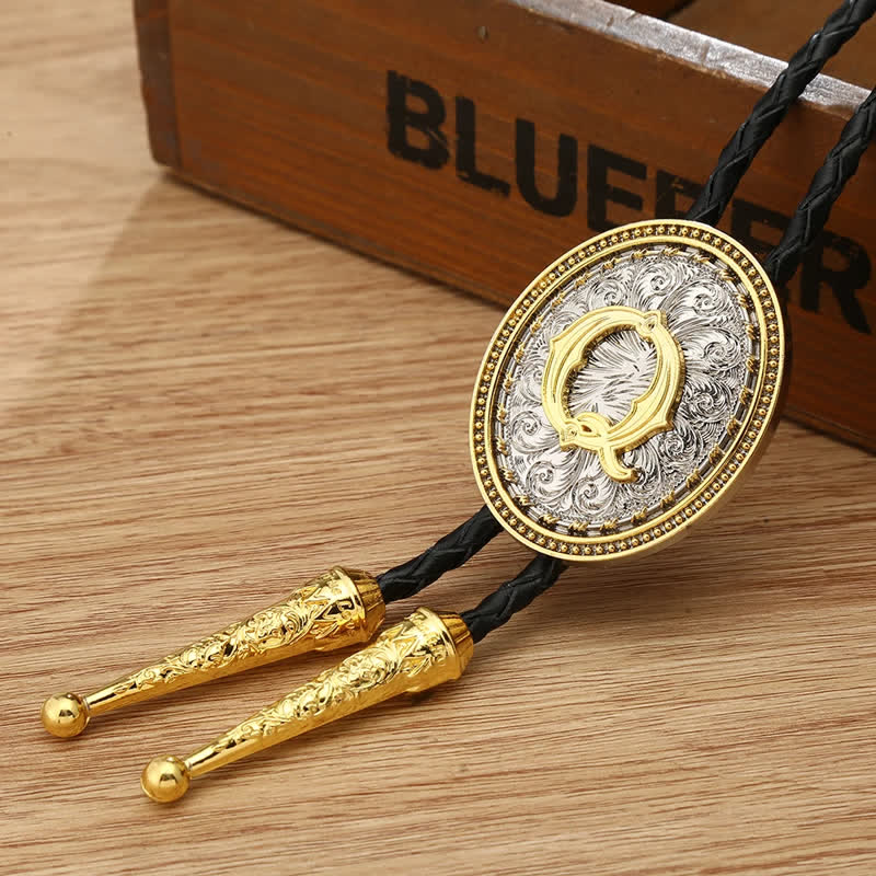 Western Cowboy Shirt Accessory Alphabet A To Z Bolo Tie - Q - image 20