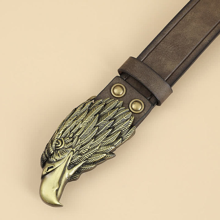Men's Eagle Head 3D Vulture Shape Leather Belt - image 1
