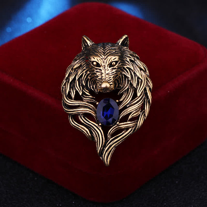 Men's Legend Wolf Head Brooch - image 5