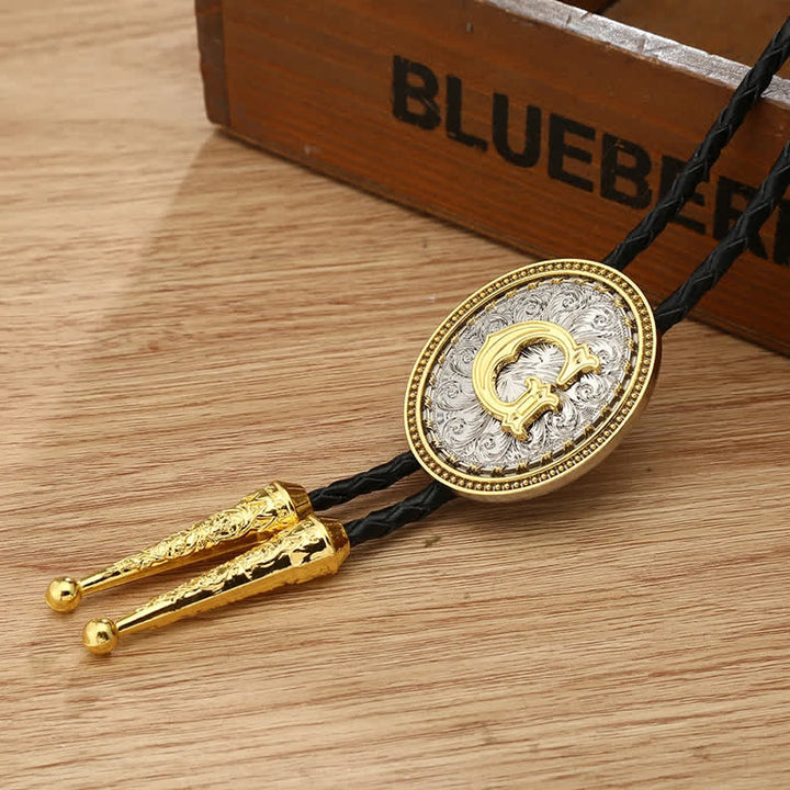 Western Cowboy Shirt Accessory Alphabet A To Z Bolo Tie - G - image 10