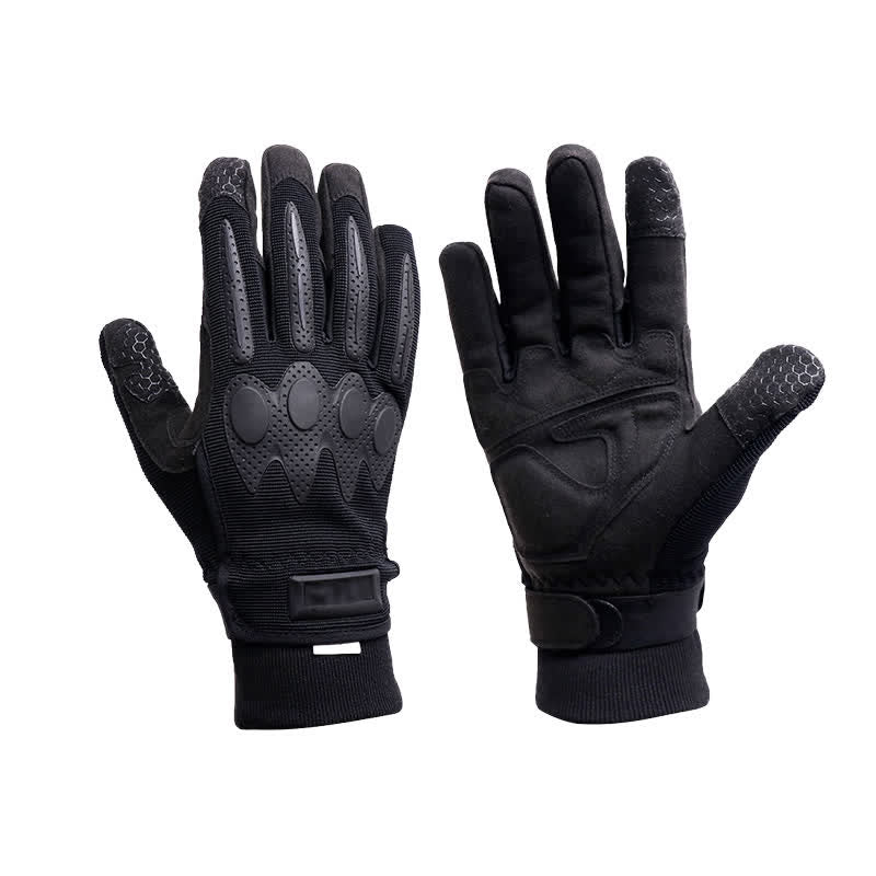 Outdoor Mountaining Full Finger Black Tactical Gloves - Black - L - image 0
