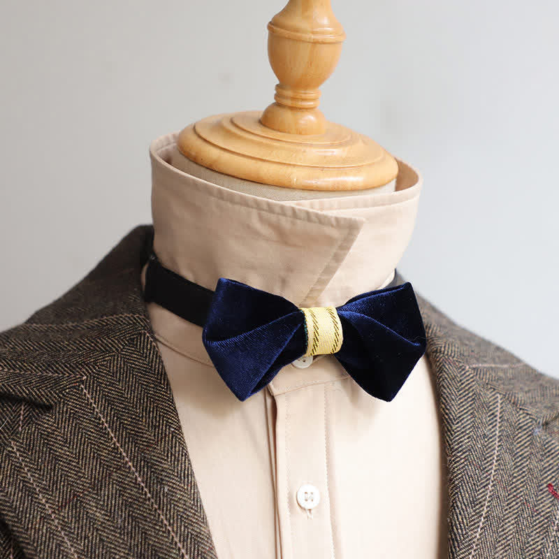 Men's Simple Twisting Velvet Bow Tie - image 1