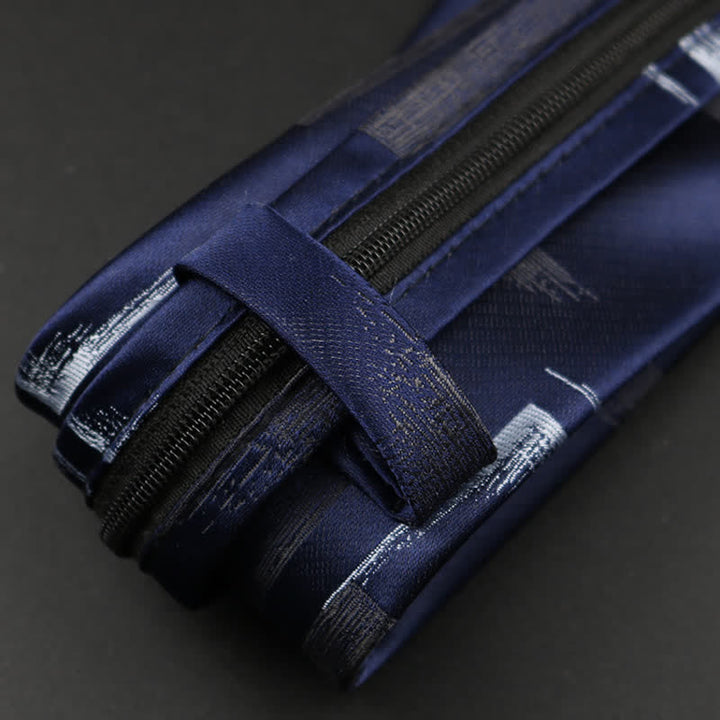 Men's Blue-Gray Zipper Tie Horizon Necktie - image 4