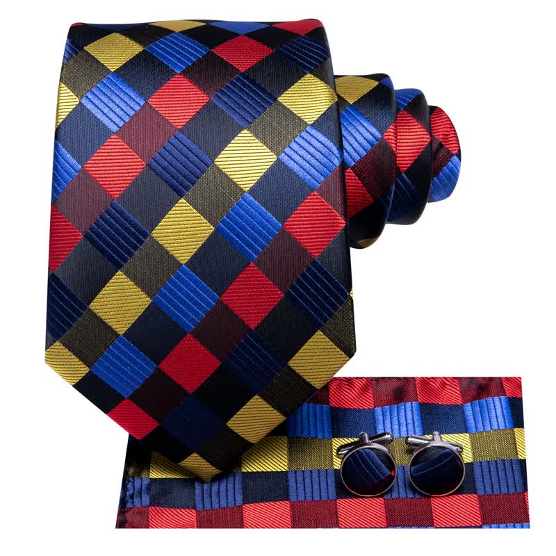 3Pcs Men's Chic Colorful Striped Necktie Set - image 1