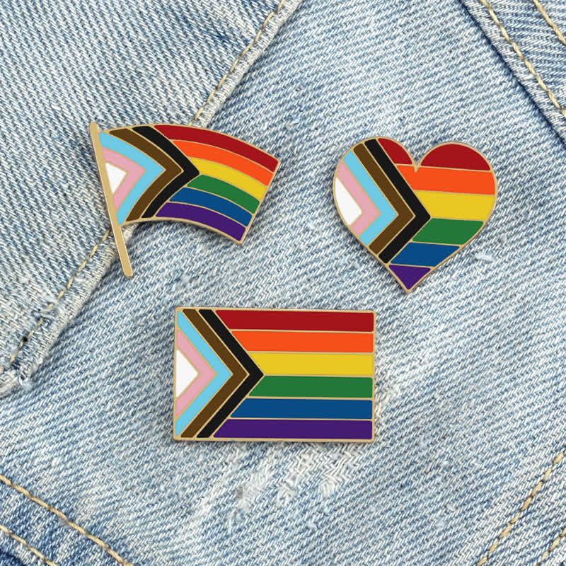 3Pcs Show Your Pride Rainbow Flag Brooch - image 4