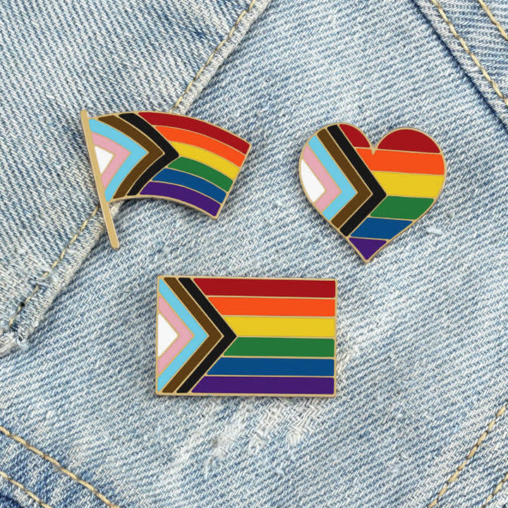3Pcs Show Your Pride Rainbow Flag Brooch - image 4
