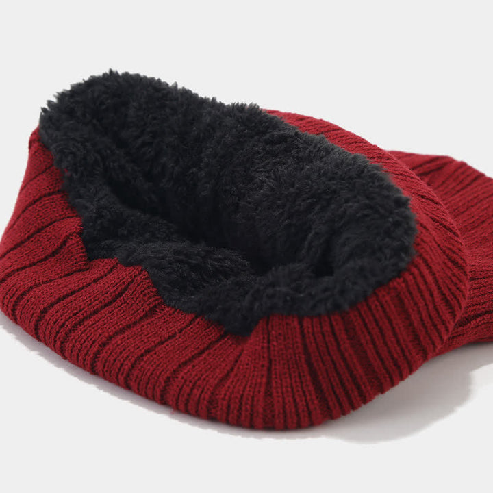 3Pcs Unisex Thickened Twill Knit Hat Scarf Gloves Set - image 5