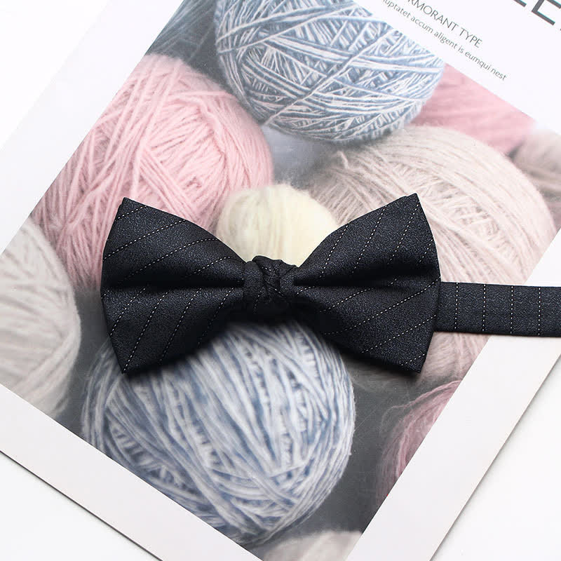 Men's Antique Yarn-dyed Jacquard Bow Tie - # 22 - image 25