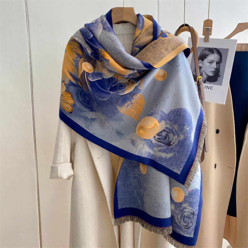 Women's Magnificent Scene Oil Painting Thickened Scarf - image 20