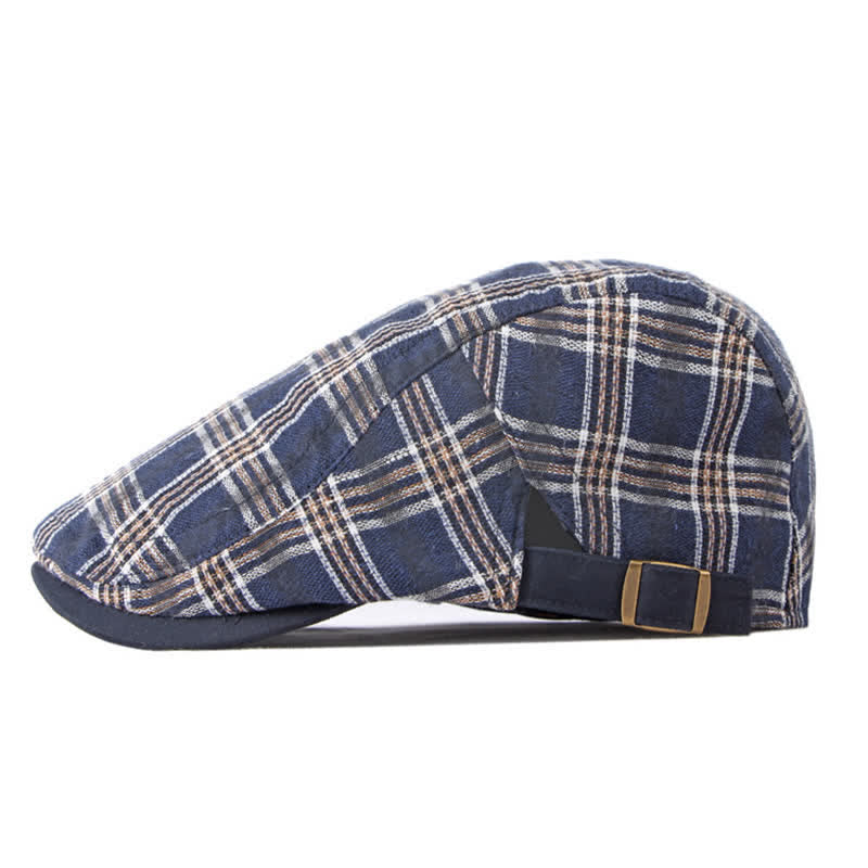 Travel Casual Checkered Beret Flat Cap - image 5
