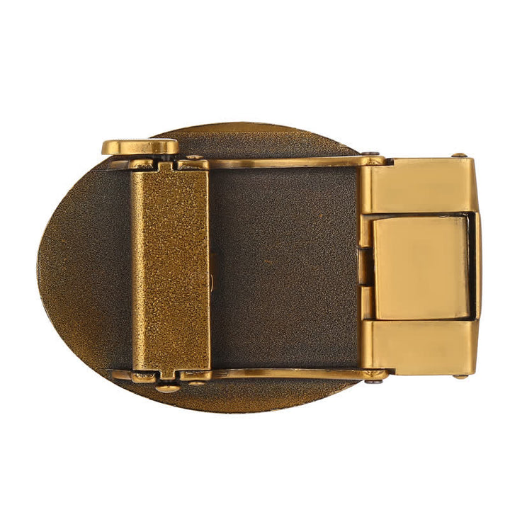Men's DIY Snake Attitude Automatic Buckle Leather Belt - image 7