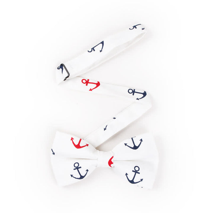 Men's Repeating Ship Anchor Motifs Bow Tie - image 7