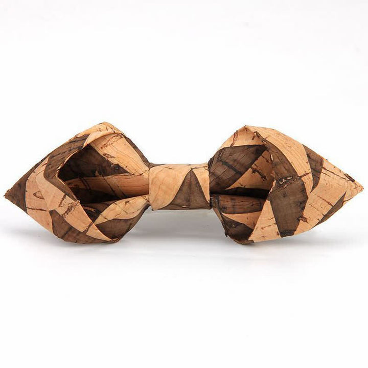 Men's Creative Pointed Cork Wooden Bow Tie - Style #3 - image 4