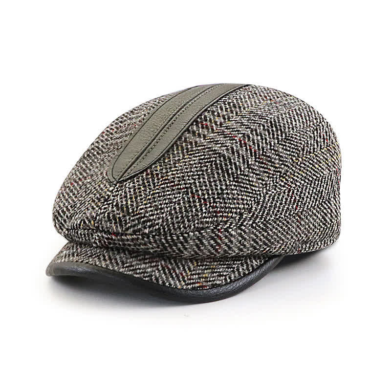 Vintage Painter Short Newsboy Brim Beret Cap - Gray - M (22"-22 7/8") - image 0