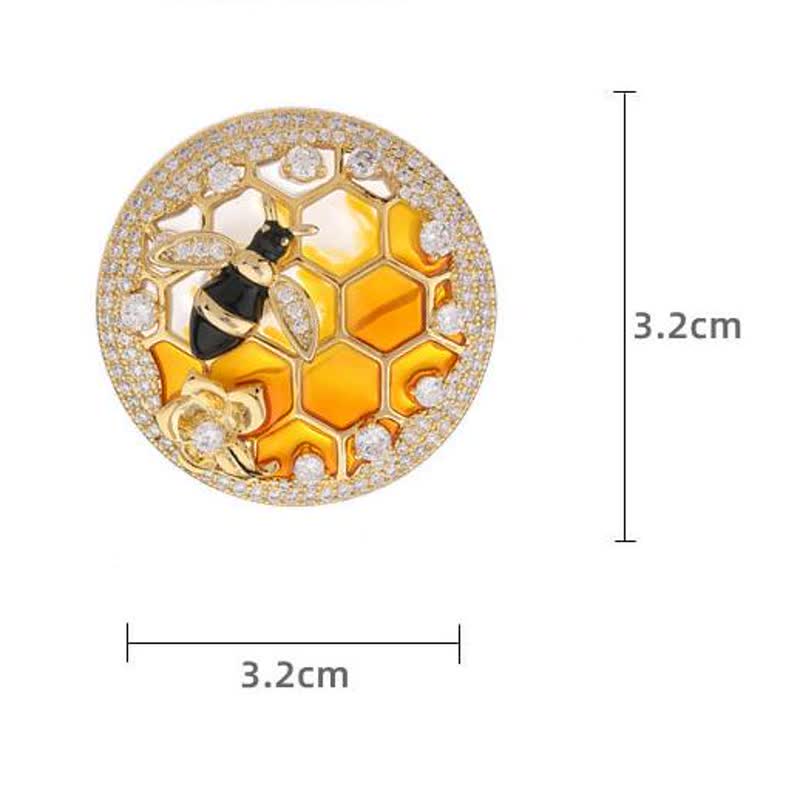 Women's Bee Hive Honeycomb Brooch - image 5