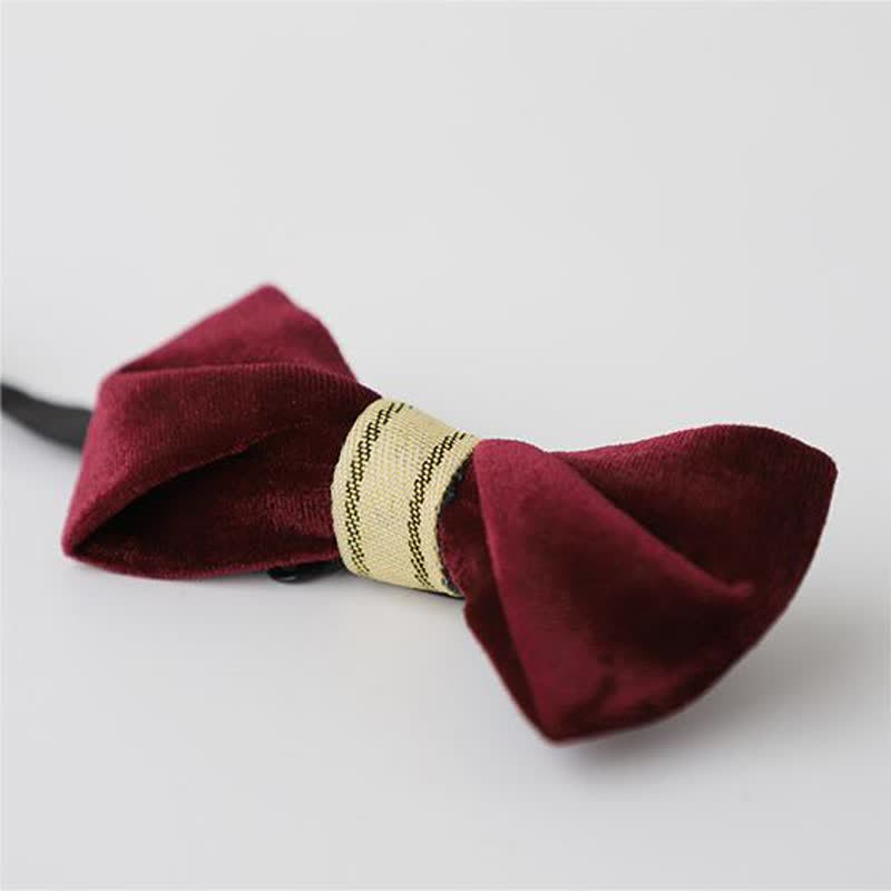 Men's Simple Twisting Velvet Bow Tie - image 8