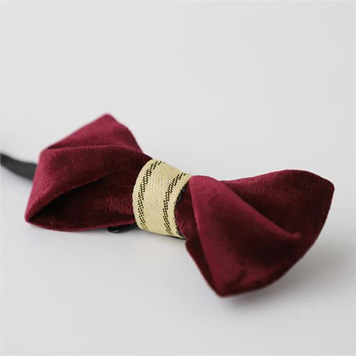 Men's Simple Twisting Velvet Bow Tie - image 8