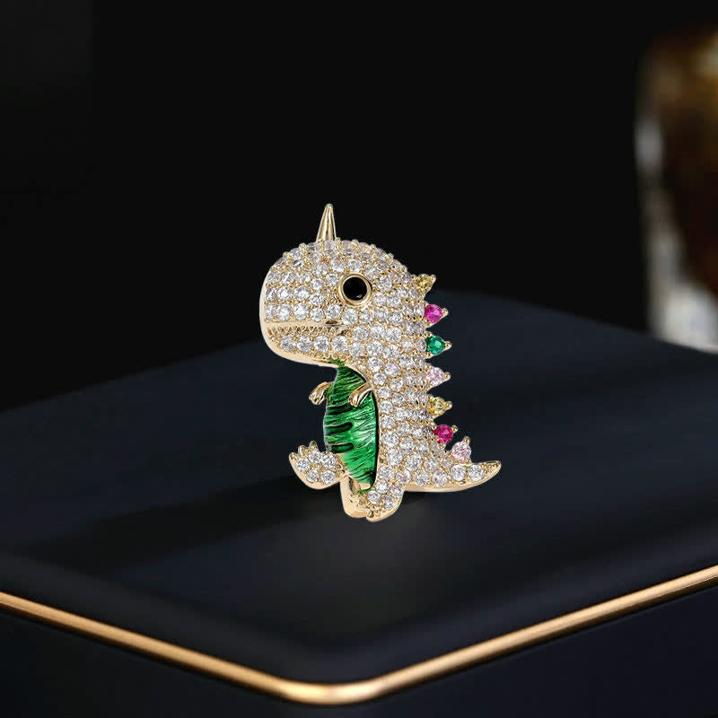 Women's Cartoon Shimmering Dinosaur Brooch - image 3