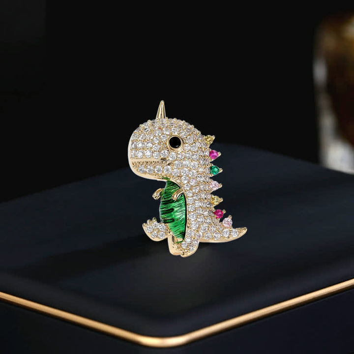 Women's Cartoon Shimmering Dinosaur Brooch - image 3