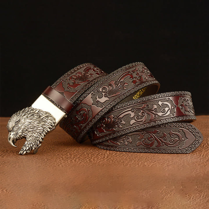 Men's Three-dimensional Eagle Head Leather Belt - image 14