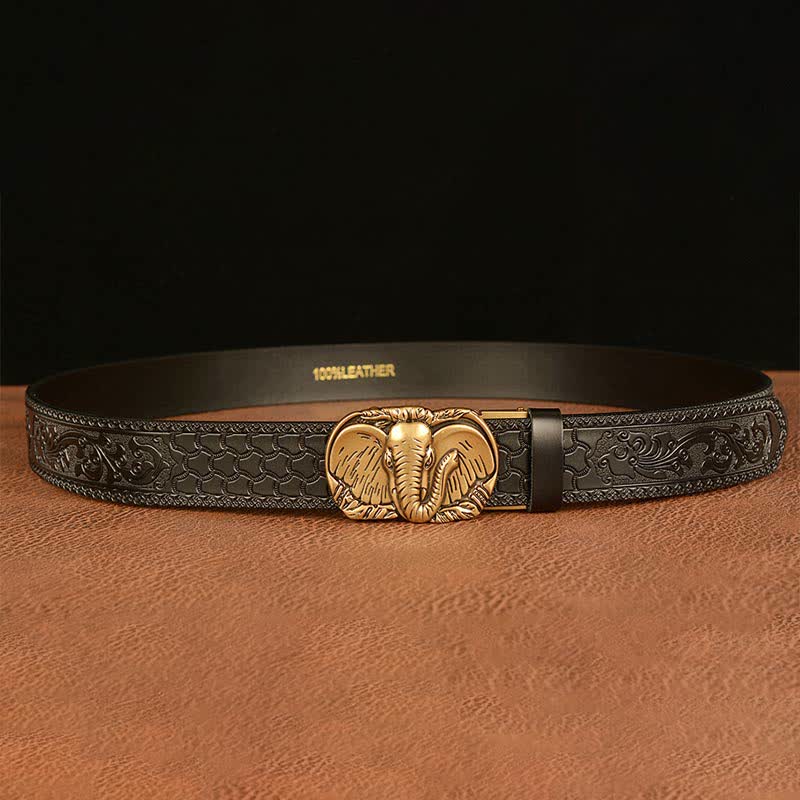 Men's Big-Eared Elephant Leather Belt - image 11