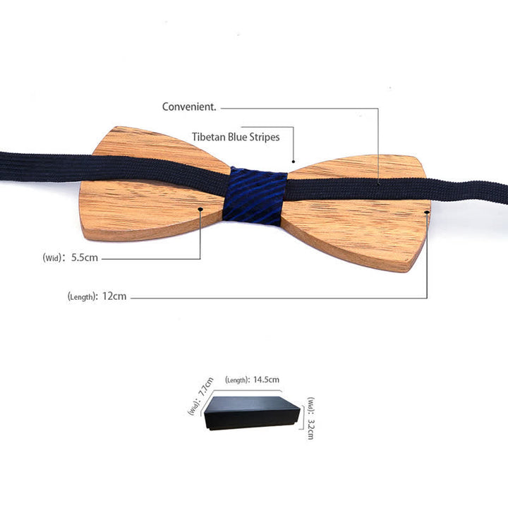 2Pcs Men's Proverbs Wooden Bow Tie Set - image 4