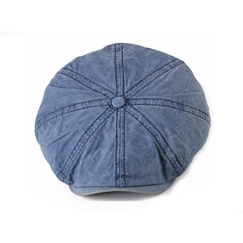 Casual Washed Aged Cotton Beret Cap - image 12