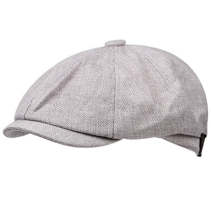 Simple Cool Octagonal Newsboy Beret Cap - White - M (22"-22 7/8") - image 4