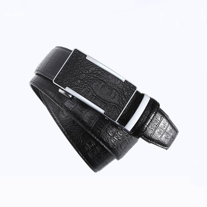 Men's Luxury Crocodile Skin Pattern Leather Belt - image 5