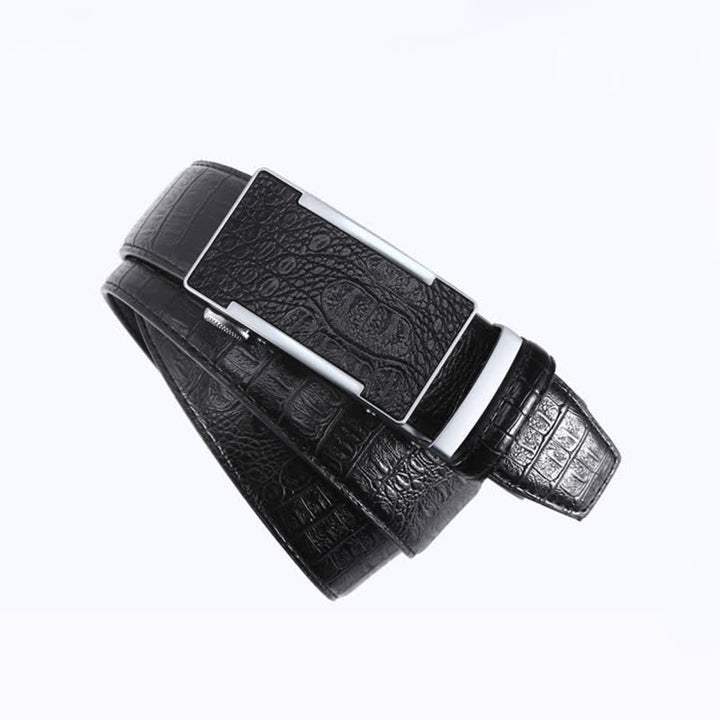 Men's Luxury Crocodile Skin Pattern Leather Belt - image 5