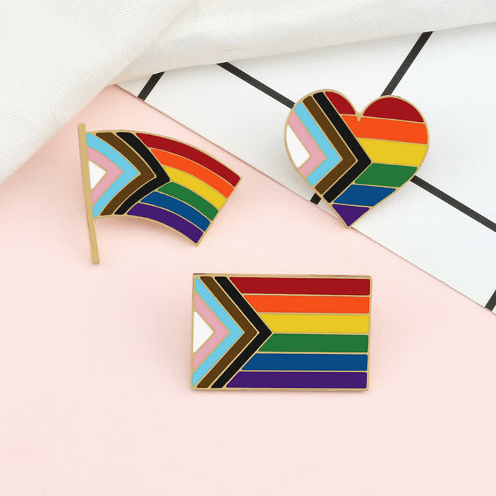 3Pcs Show Your Pride Rainbow Flag Brooch - image 2