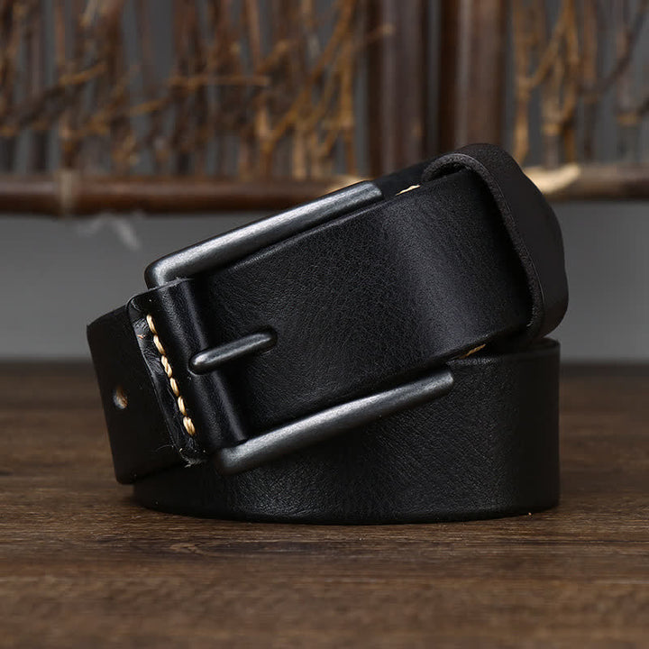 Men's Stylish Retro Glossy Cowboy Leather Belt - image 5