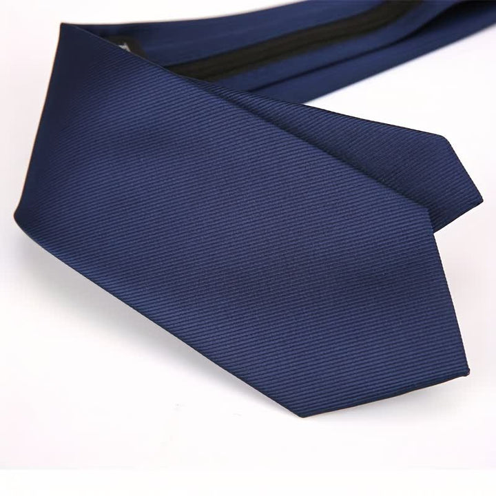 Men's Solid Color Zipper Tie Adjustable Necktie - image 6