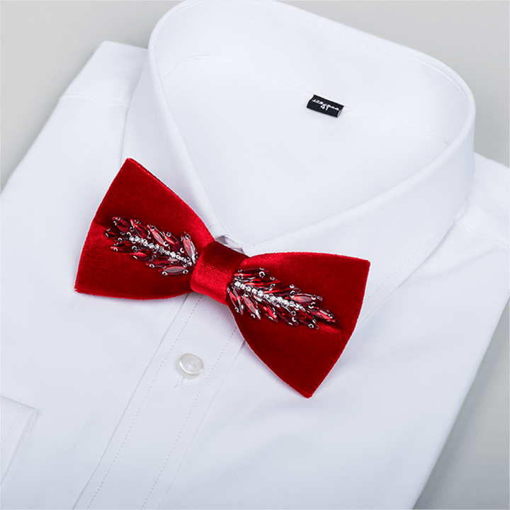 Men's Witty Crystal Velvet Bow Tie - image 11