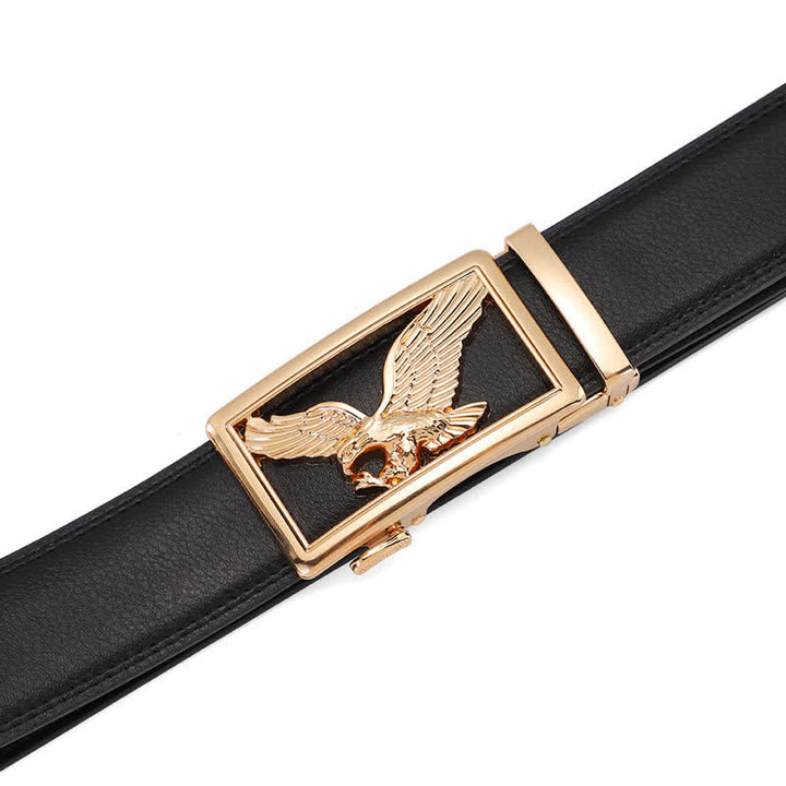 Men's Hollow Flying Hawk Eagle Decor Leather Belt - image 3
