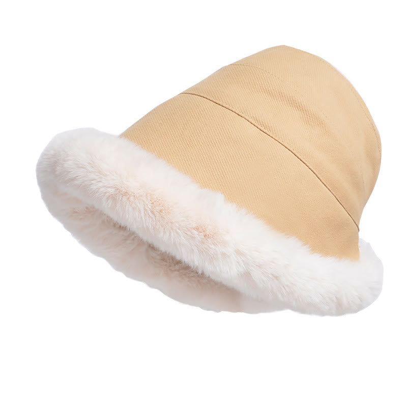 Women's Thickened Warm Plush Brim Bucket Hat - image 6