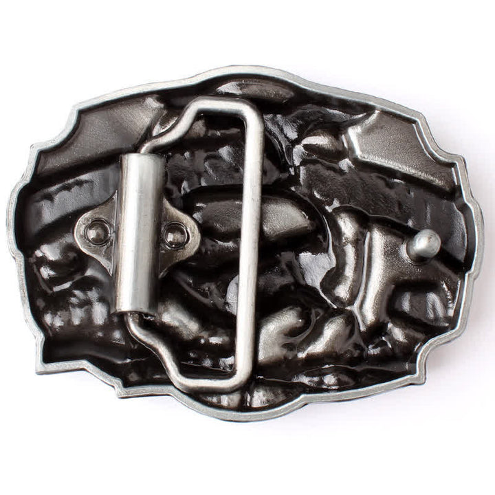 Men's DIY Hunting Deer In The Wild Buckle Leather Belt - image 1