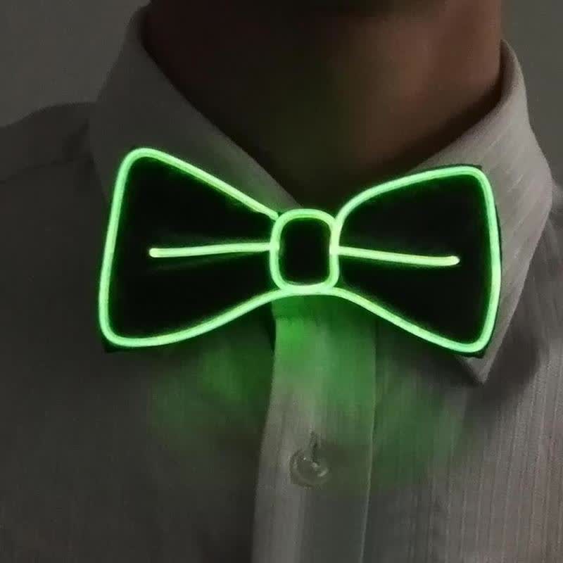 Men's LED Luminous Glowing Bow Tie - Fluorescent Green - image 13
